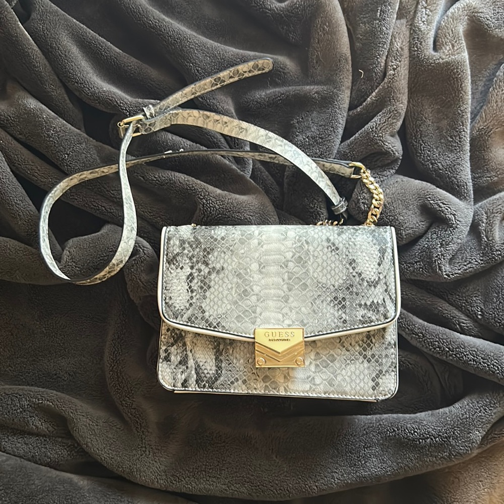 GUESS LA snake skin bag